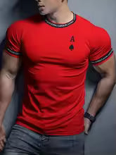 New Men's Fashion Light Luxury Trendy 3D Print Quick-Dry T-Shirt for Daily Wear, Soft and Breathable for Outdoor Activities
